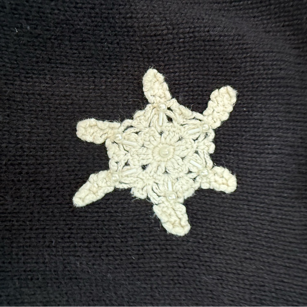 Bobby Brooks Christmas Sweater Vest Button Up Embroidered Vintage Large - Picture 7 of 9